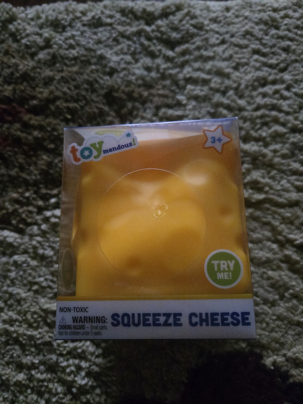 Yellow Squeeze Cheese Sensory Toy